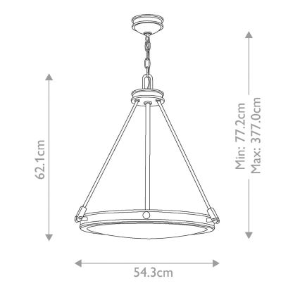 Hinkley - Lustre suspenso com corrente COLLIER 4xE14/40W/230V Ø 54,3 cm preto