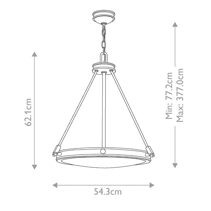 Hinkley - Lustre suspenso com corrente COLLIER 4xE14/40W/230V Ø 54,3 cm preto
