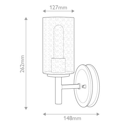 Hinkley - Aplique de parede COLLIER 1xE27/60W/230V preto