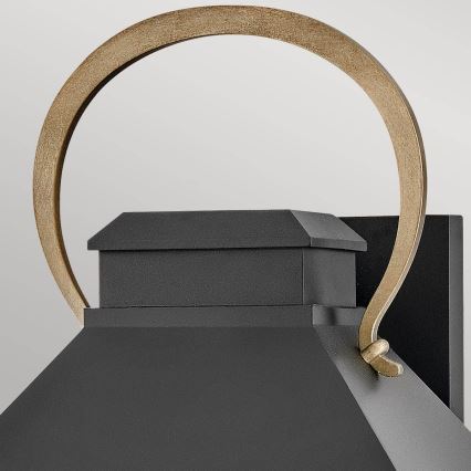 Hinkley - Aplique de parede exterior DAWSON L 2xE14/40W/230V IP44 preto