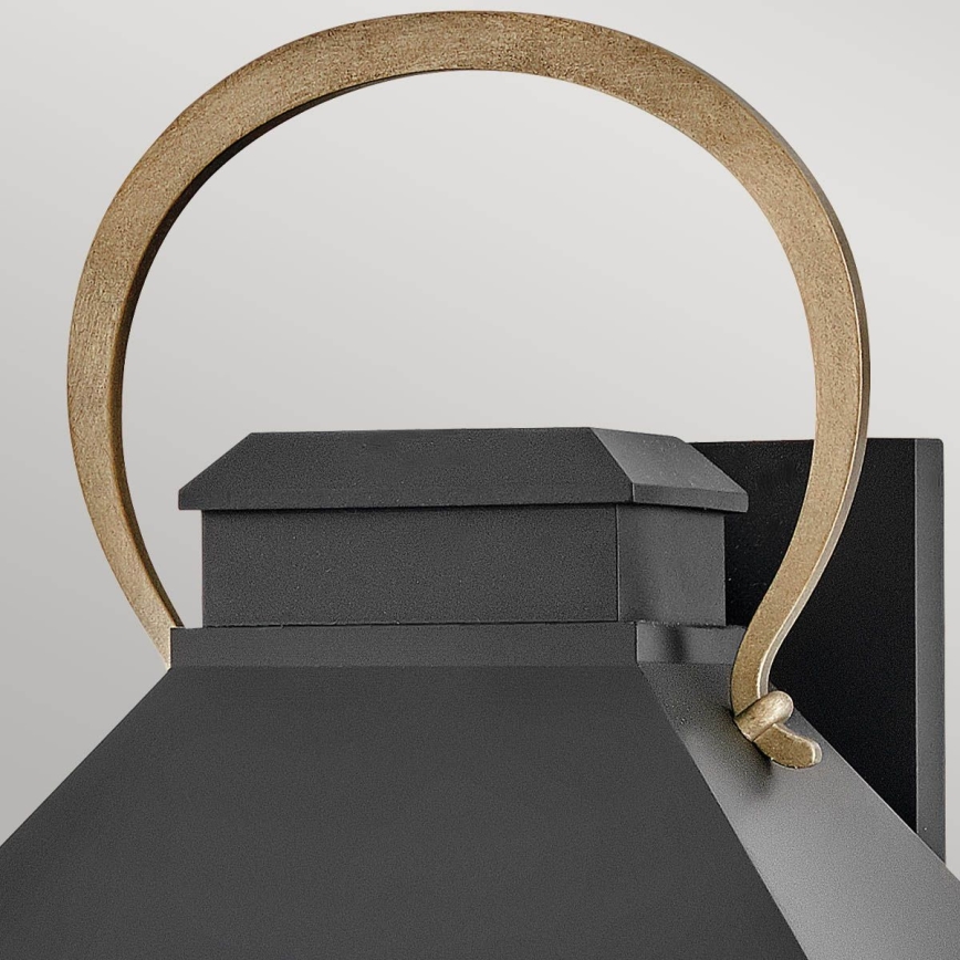 Hinkley - Aplique de parede exterior DAWSON L 2xE14/40W/230V IP44 preto