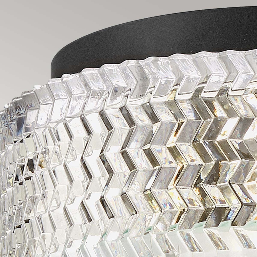 Hinkley - Iluminação de teto ELLE 2xE27/60W/230V diâmetro 30,5 cm preto