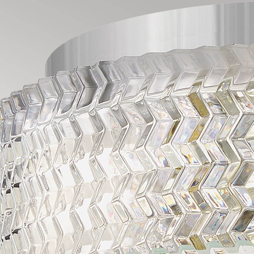 Hinkley Iluminação de teto ELLE 2xE27/60W/230V diâmetro 30,5 cm cromado brilhante