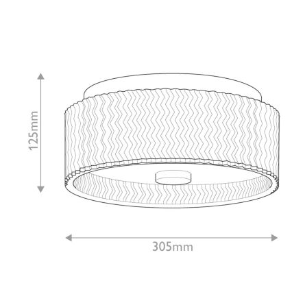 Hinkley - Iluminação de teto ELLE 2xE27/60W/230V diâmetro 30,5 cm dourado
