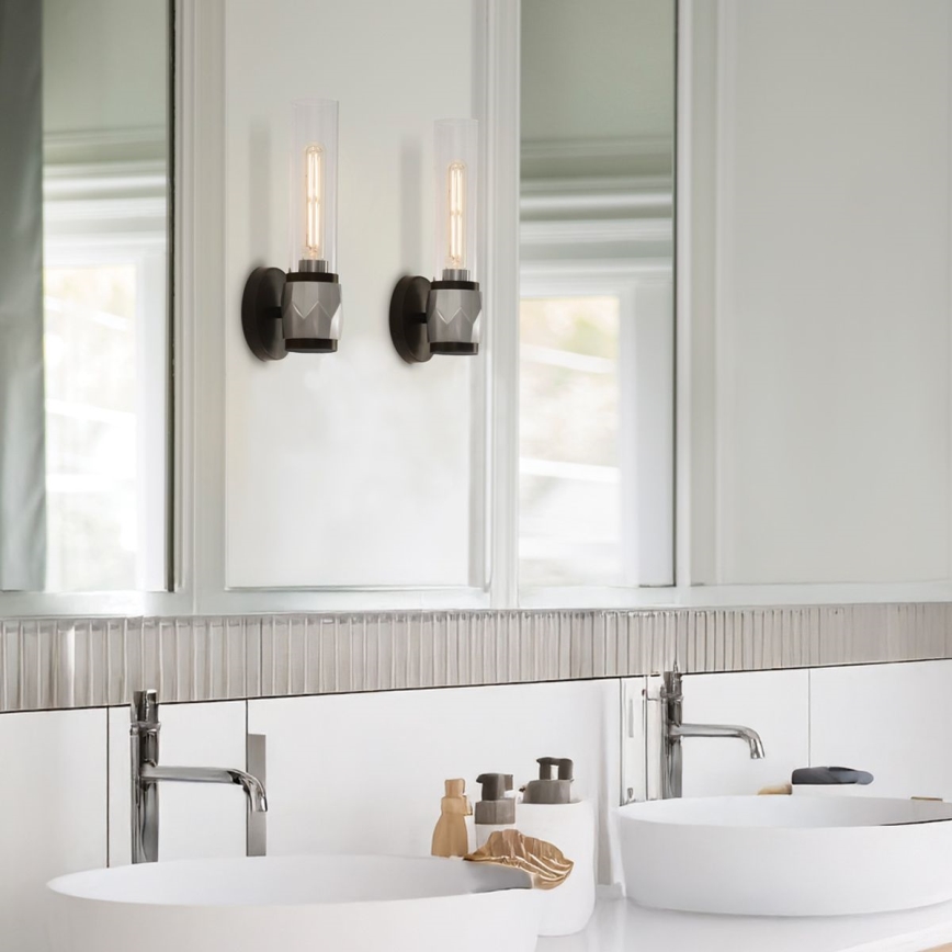 Hinkley - Aplique de parede para casa de banho ELLISON 1xE27/40W/230V IP44 preto