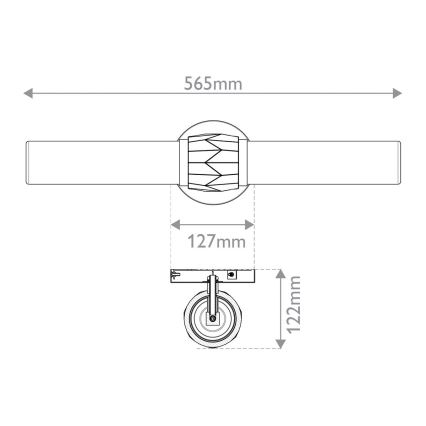 Hinkley - Iluminação de parede de casa de banho ELLISON 2xE27/40W/230V IP44 dourado