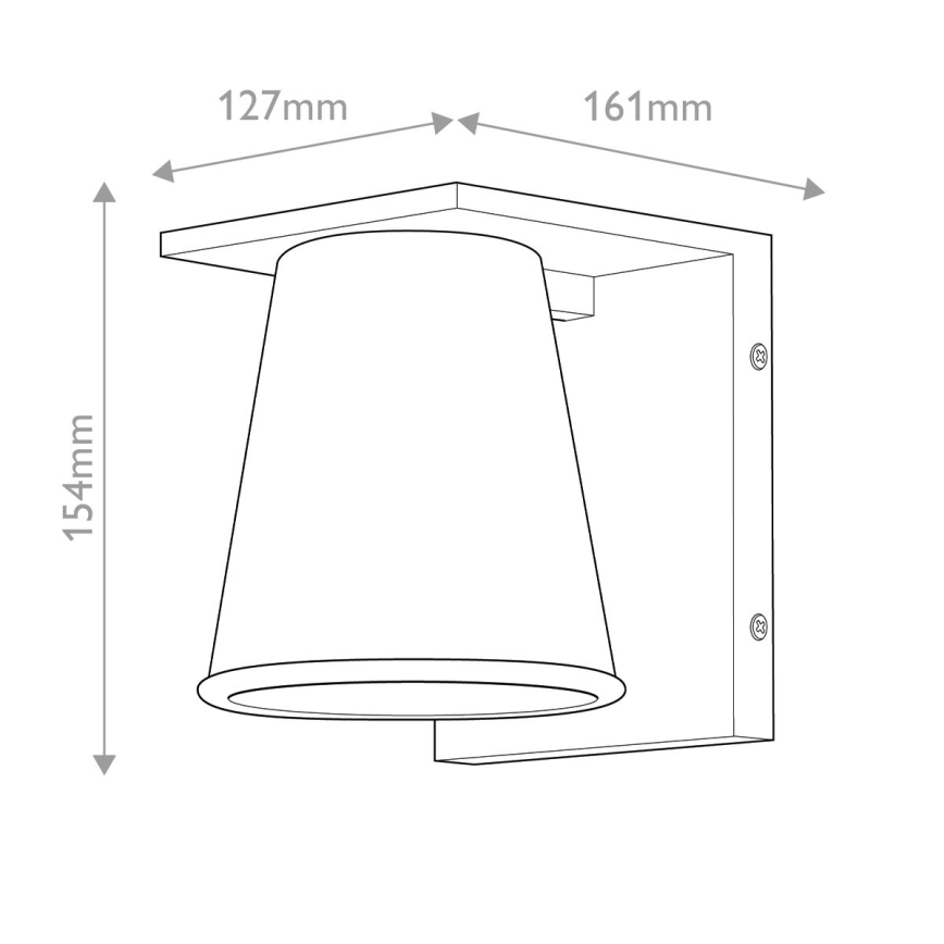 Hinkley - Iluminação de parede exterior LED HANS 1xGU10/8W/230V IP44 preto