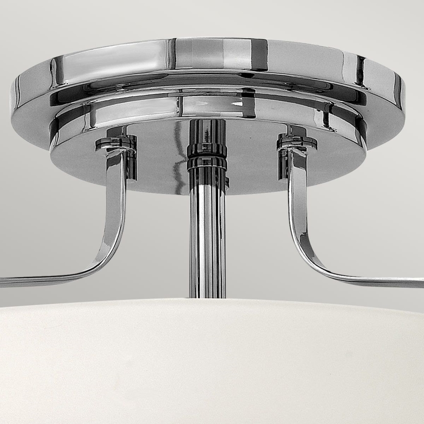 Hinkley - Lustre de tecto de superfície HARPER 3xE27/60W/230V, diâmetro 36,6 cm, acabamento cromado brilhante