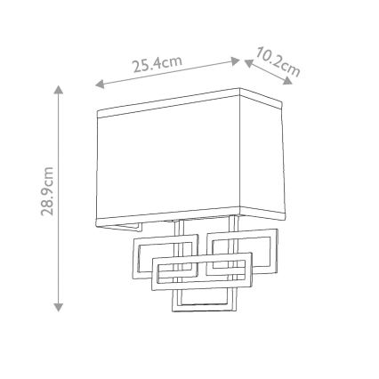 Hinkley - Aplique de parede LANZA 2xE14/40W/230V bronze