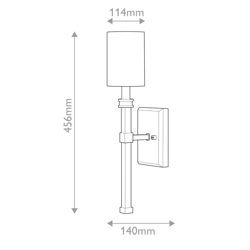 Hinkley - Aplique de parede MOORE 1xE14/40W/230V dourado