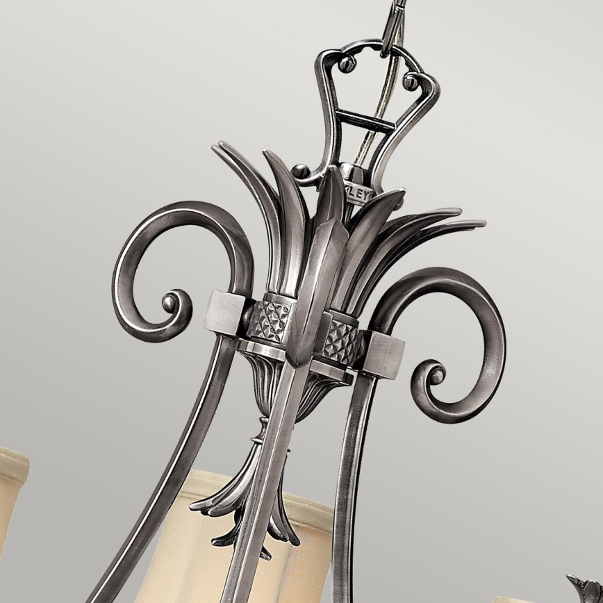 Hinkley - Candeeiro suspenso PLANTATION 4xE14/40W/230V prateado