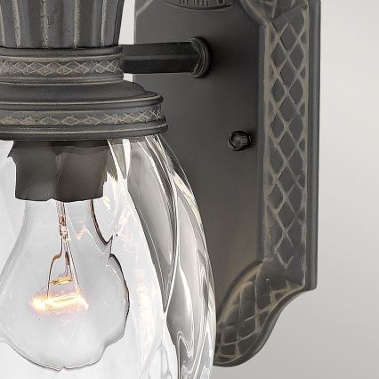 Hinkley - Iluminação de parede exterior PLANTATION 1xE27/40W/230V IP44 preto