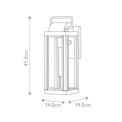 Hinkley - Aplique de parede exterior HARBOR 1xE27/60W/230V IP44 bronze