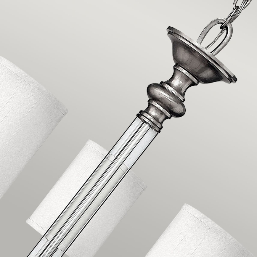 Hinkley - Lustre em corrente SUSSEX 5xE14/40W/230V cromo fosco