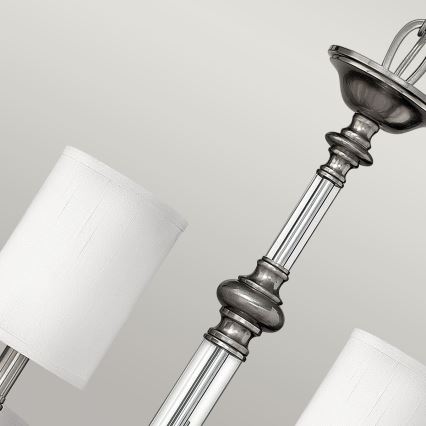 Hinkley - Lustre SUSSEX suspenso por corrente 9xE14/40W/230V cromo fosco