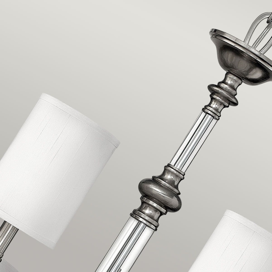 Hinkley - Lustre SUSSEX suspenso por corrente 9xE14/40W/230V cromo fosco