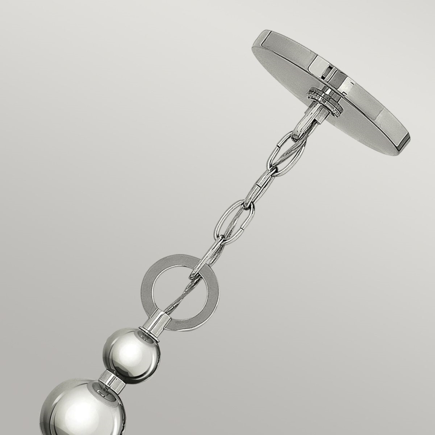 Hinkley - Lustre com corrente ZELDA 3xE27/60W/230V cromado brilhante