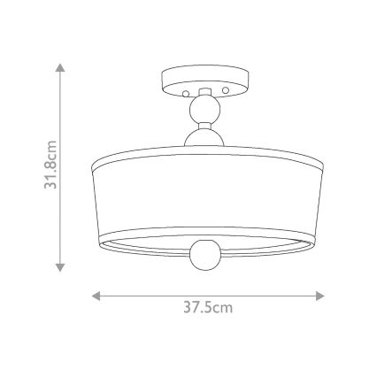 Hinkley - Lustre de sobrepor ZELDA 3xE27/60W/230V cromado brilhante