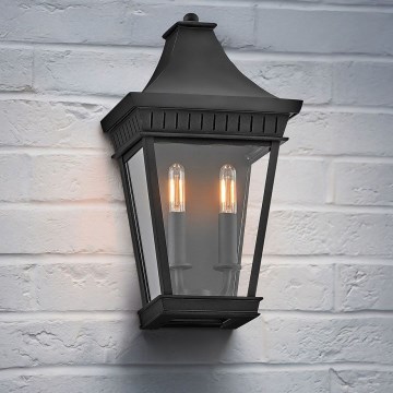 Hinkley - Iluminação de parede exterior CHAPEL HILL 2xE14/40W/230V IP44 preto