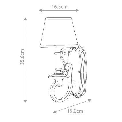 Hinkley - Iluminação de parede PLYMOUTH 1xE14/60W/230V bronze