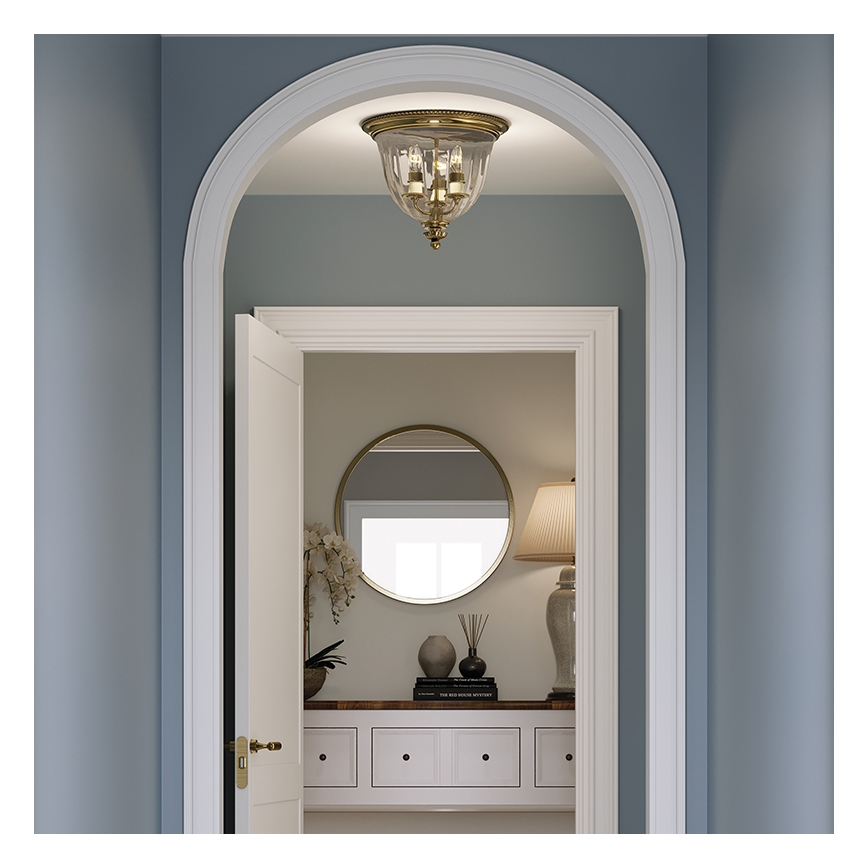 Hinkley - Iluminação de teto CAMBRIDGE 3xE14/60W/230V dourada