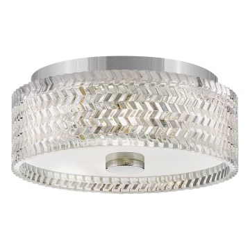 Hinkley Iluminação de teto ELLE 2xE27/60W/230V diâmetro 30,5 cm cromado brilhante