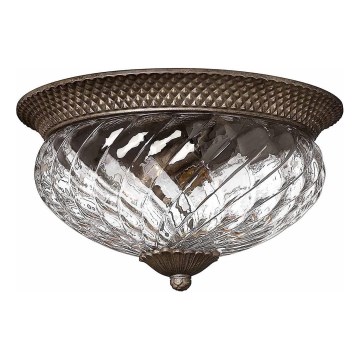 Hinkley - Iluminação de teto PLANTATION 3xE27/60W/230V bronze