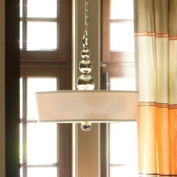 Hinkley - Lustre com corrente ZELDA 3xE27/60W/230V cromado brilhante