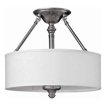 Hinkley - Lustre de tecto sobreposto SUSSEX 3xE27/60W/230V cromo fosco