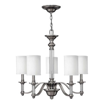 Hinkley - Lustre em corrente SUSSEX 5xE14/40W/230V cromo fosco