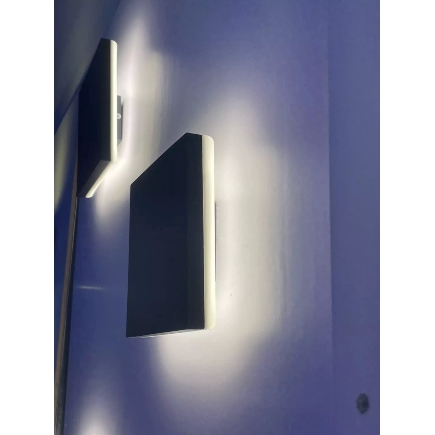 HÖFFTECH - LED Aplique de parede exterior LED/10W/230V quadrado IP65