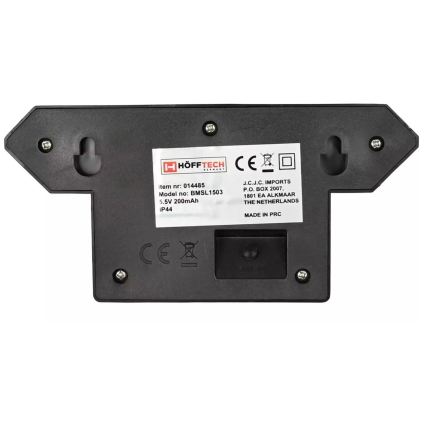 HÖFFTECH - Aplique de parede solar LED com sensor de movimento e de crepúsculo LED/5,5V 200 mAh IP44