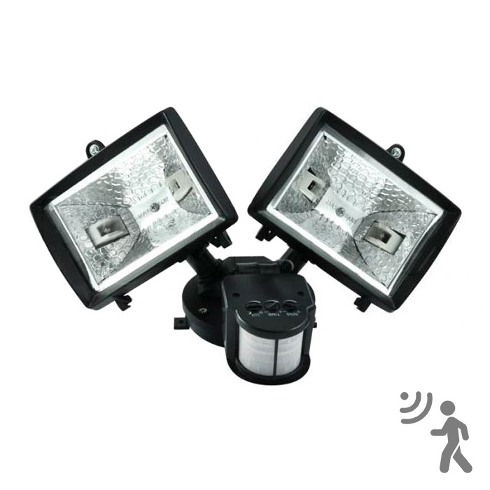 Holofote com sensor 2xR7s/150W/230V IP44