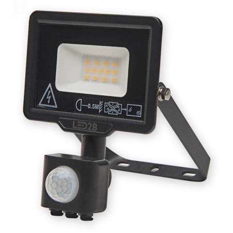 Holofote exterior LED com sensor LED/10W/230V 6500K IP44
