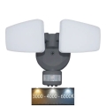 Holofote exterior LED com sensor LED/24W/230V 3000/4000/6000K IP54 antracite