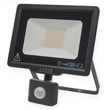 Holofote exterior LED com sensor LED/30W/230V 6500K IP44
