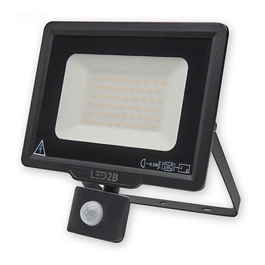 Holofote exterior LED com sensor LED/50W/230V 6500K IP44