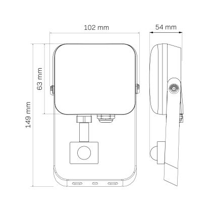 Holofote exterior LED com sensor MILKY LED/10W/230V 4000K IP65