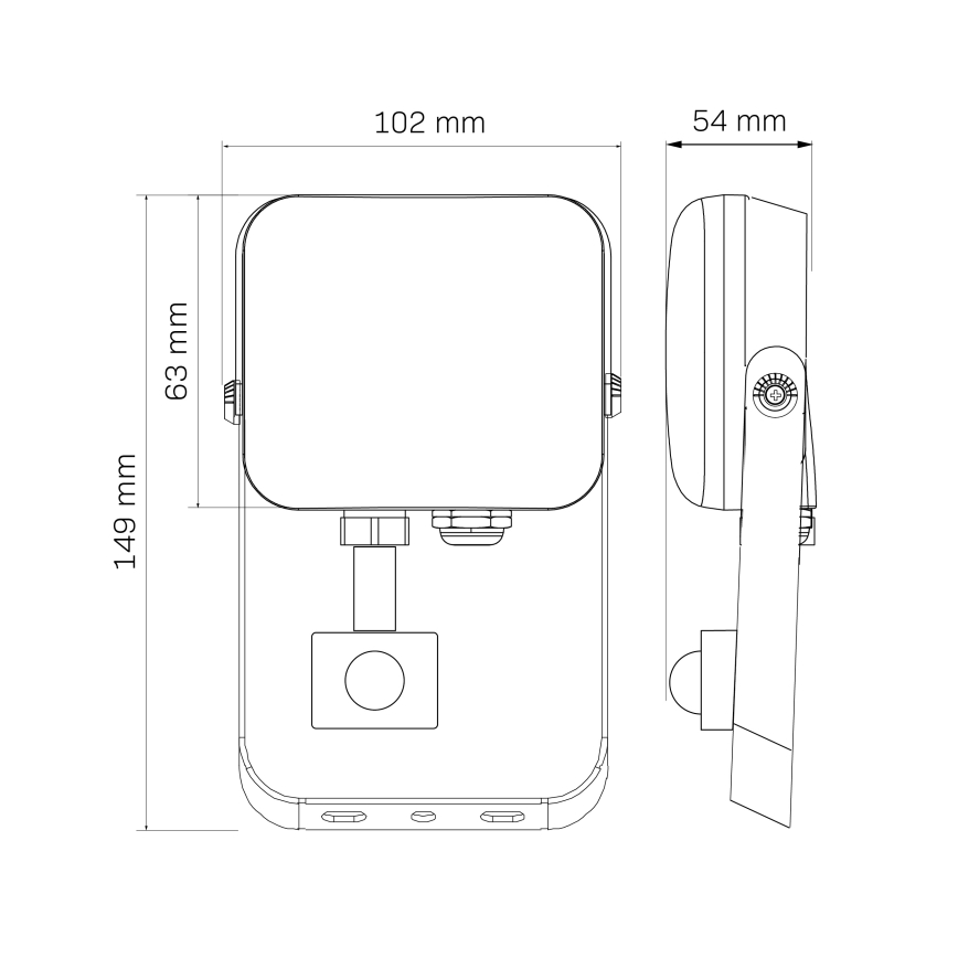 Holofote exterior LED com sensor MILKY LED/10W/230V 4000K IP65