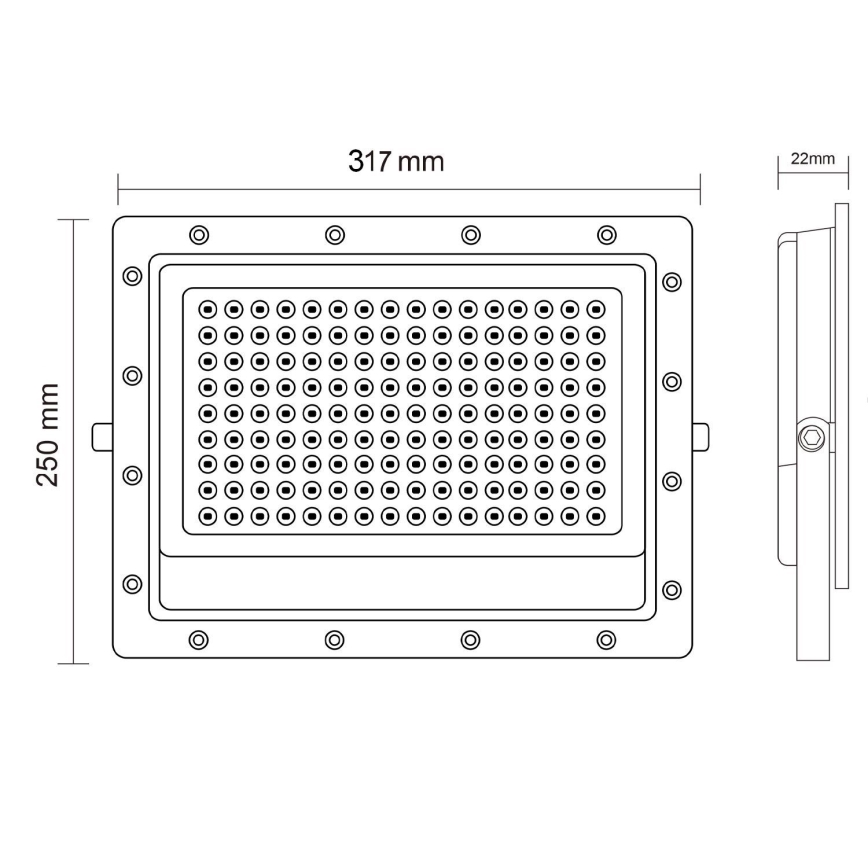 Holofote exterior LED LED/200W/230V 5000K IP65 cinzento