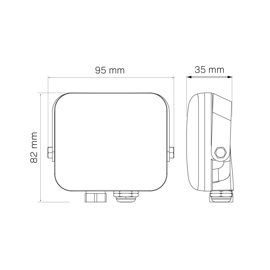 Holofote exterior LED MILKY LED/10W/230V 4000K IP65 preto