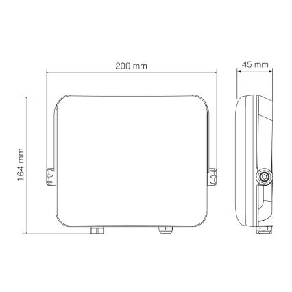Holofote exterior LED MILKY LED/50W/230V 4000K IP65 preto