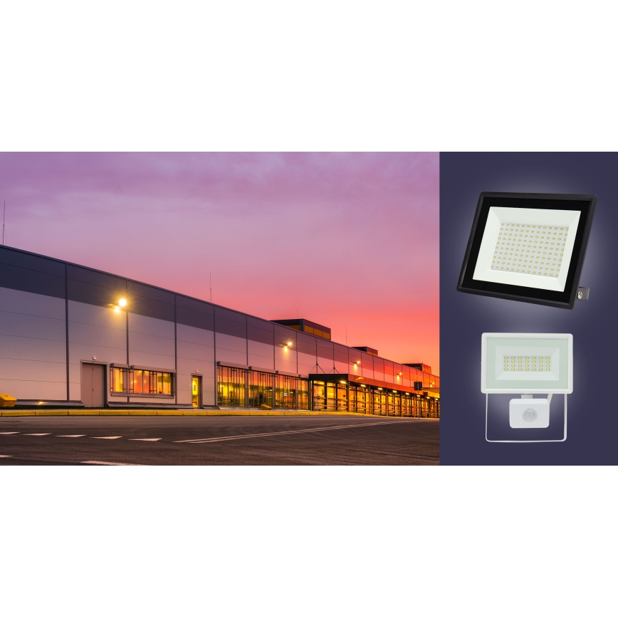 Holofote exterior LED NOCTIS LUX 3 LED/100W/230V 4000K IP65 preto