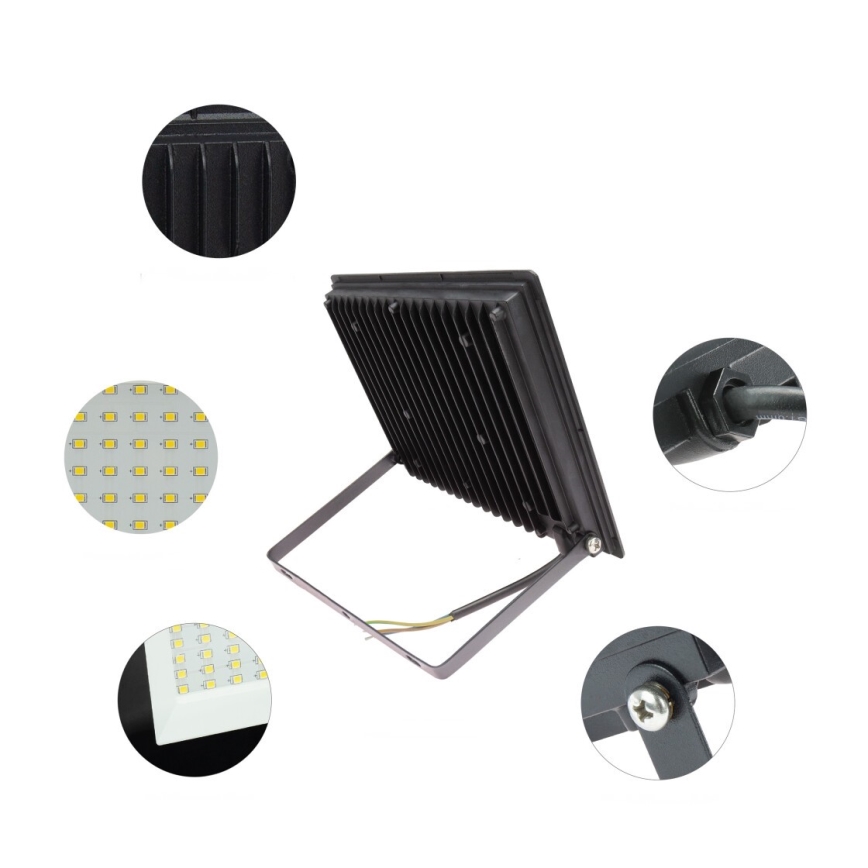 Holofote exterior LED NOCTIS LUX 3 LED/100W/230V 4000K IP65 preto