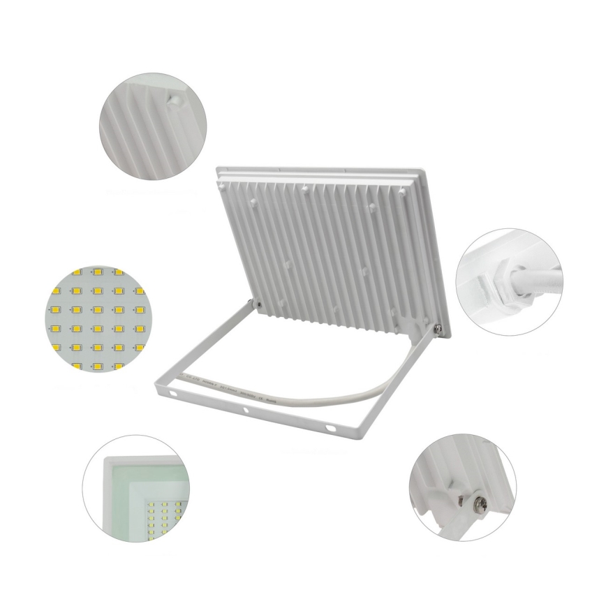 Holofote exterior LED NOCTIS LUX 3 LED/50W/230V IP65 branco