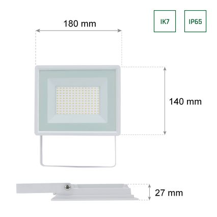 Holofote exterior LED NOCTIS LUX 3 LED/50W/230V IP65 branco