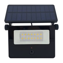 Holofote exterior LED Solar com sensor LED/5W/3,7V 4200K IP44