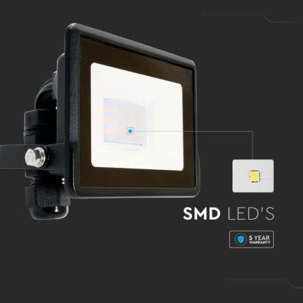 Holofote LED com ligação direta SAMSUNG CHIP LED/10W/230V IP65 6500K preto