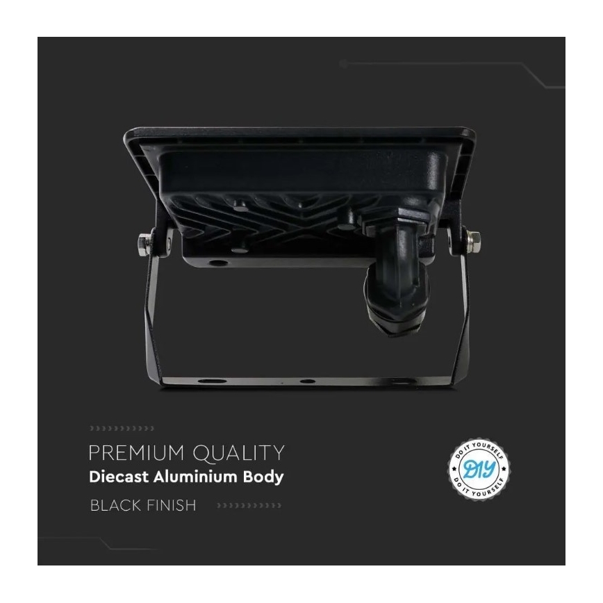 Holofote LED com ligação direta SAMSUNG CHIP LED/10W/230V IP65 6500K preto