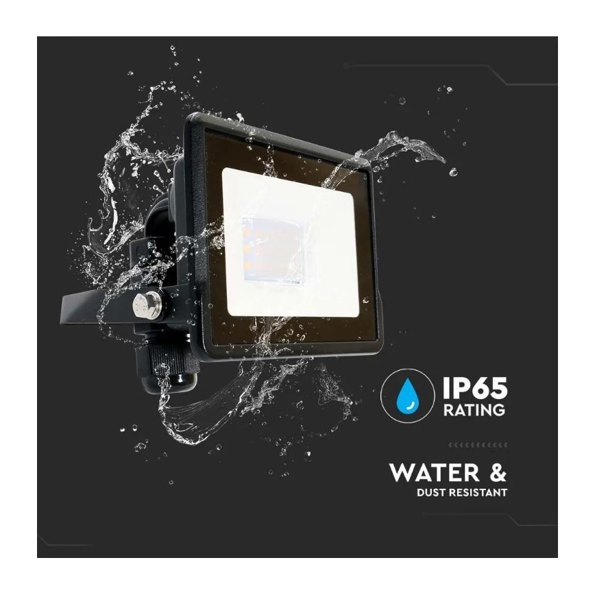 Holofote LED com ligação direta SAMSUNG CHIP LED/10W/230V IP65 6500K preto